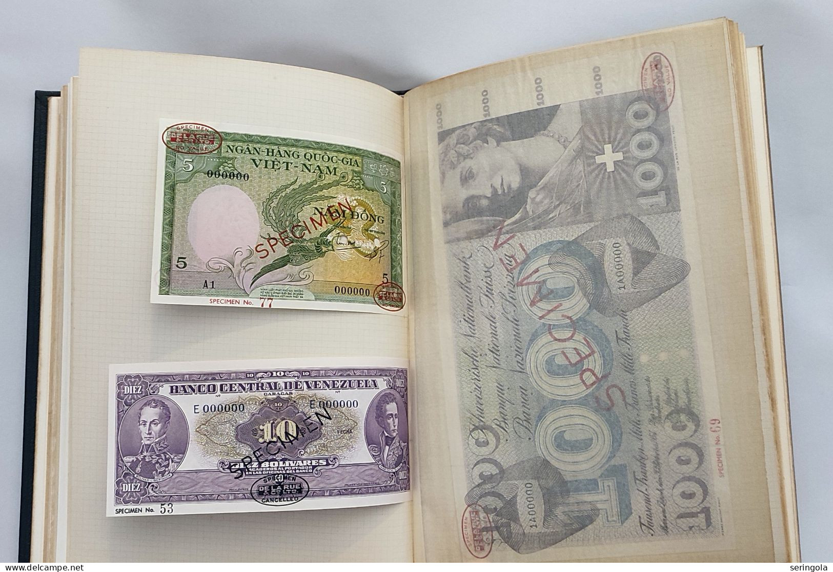 " De La Rue"  Book of Stample Banknotes (SPECIMEN),  1943-1959