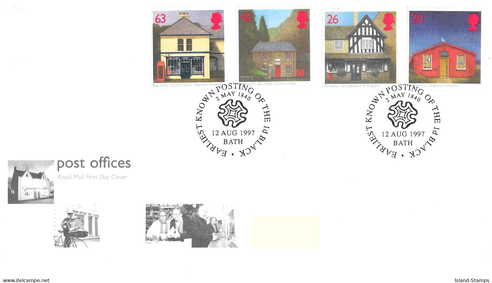 1997 Post Offices Addressed FDC Tt - 1991-2000 Decimal Issues