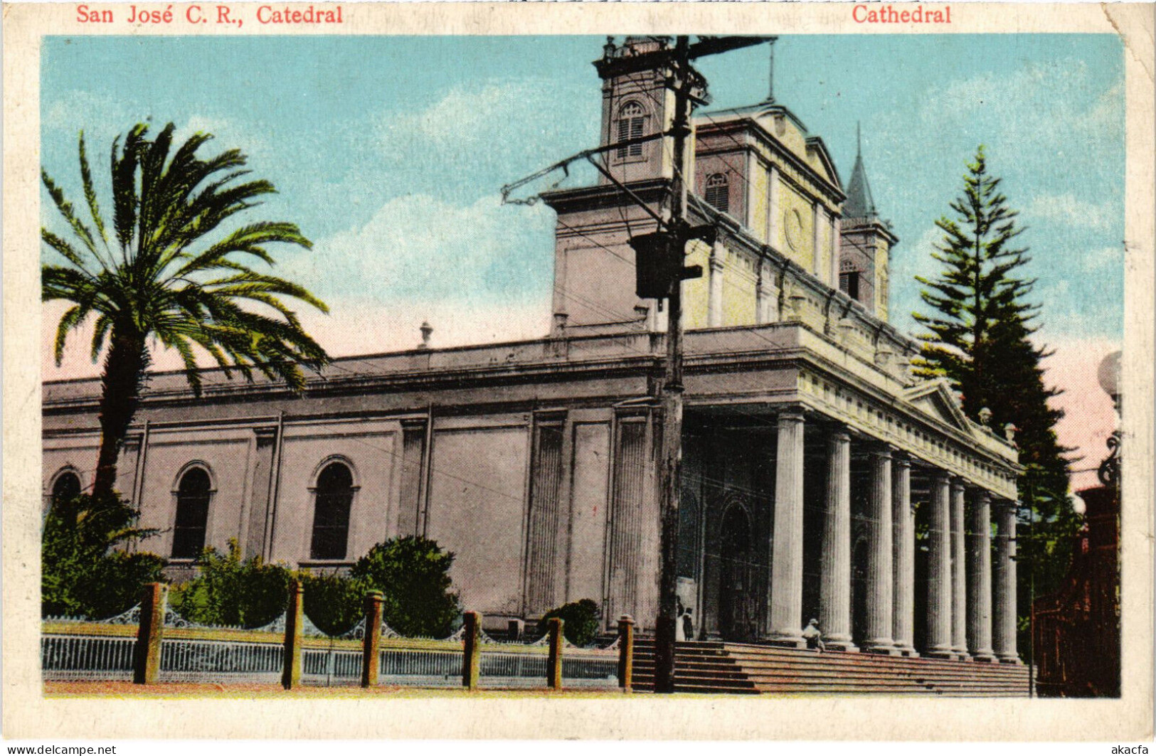 PC COSTA RICA SAN JOSE CATHEDRAL Vintage Postcard (b52236) - Costa Rica