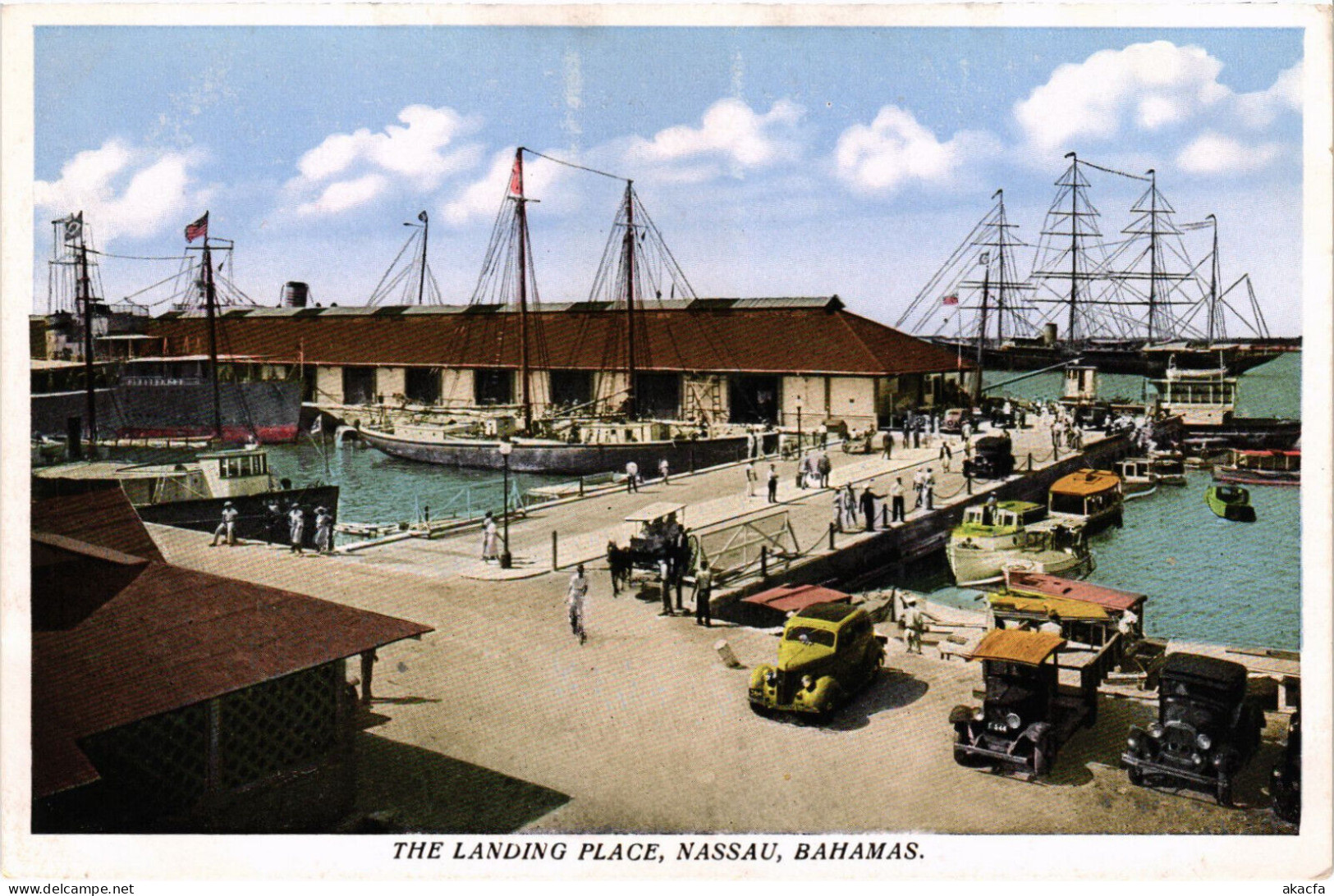 PC BAHAMAS CARIBBEAN NASSAU THE LANDING PLACE Vintage Postcard (b52224) - Bahamas