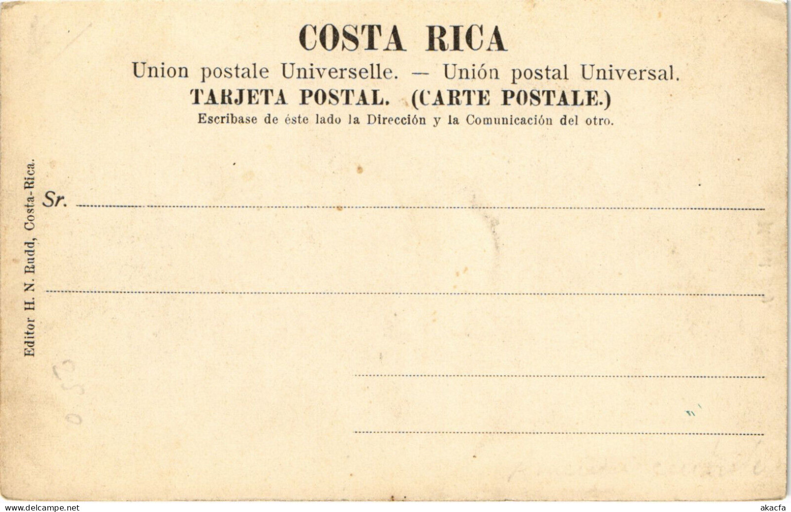 PC COSTA RICA MARKET BOY TYPE Vintage Postcard (b52231) - Costa Rica