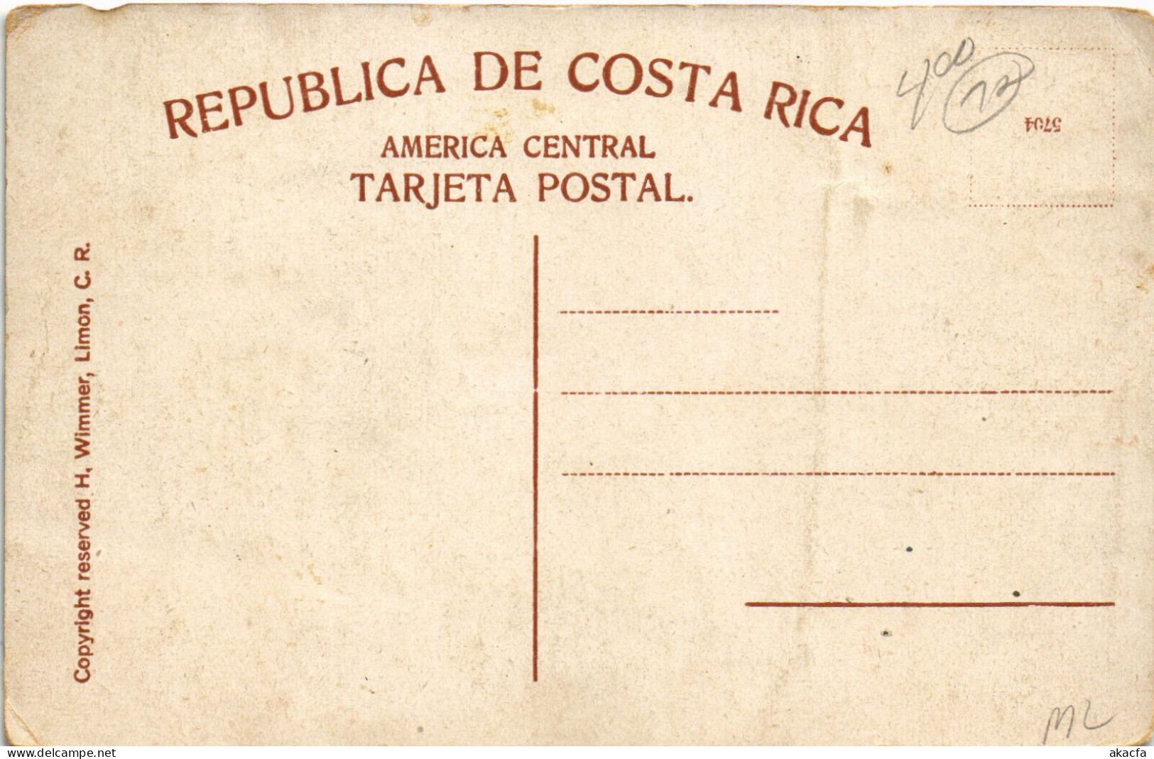 PC COSTA RICA TALAMANCA INDIANS TYPES Vintage Postcard (b52233) - Costa Rica