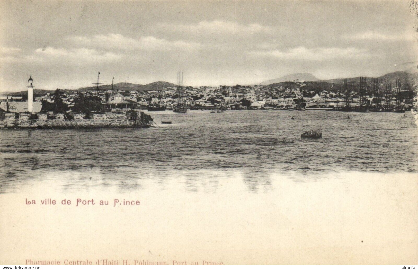 PC HAITI CARIBBEAN PORT-au-PRINCE LA VILLE Vintage Postcard (b52116) - Haiti