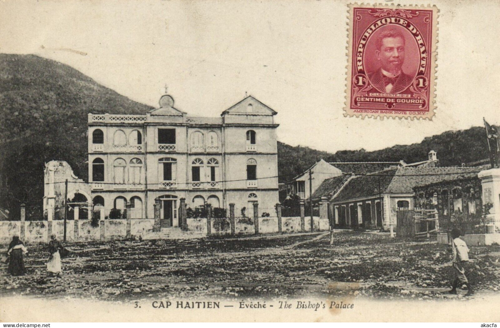 PC HAITI CARIBBEAN CAP HAITIEN THE BISHOP'S PALACE Vintage Postcard (b52114) - Haïti