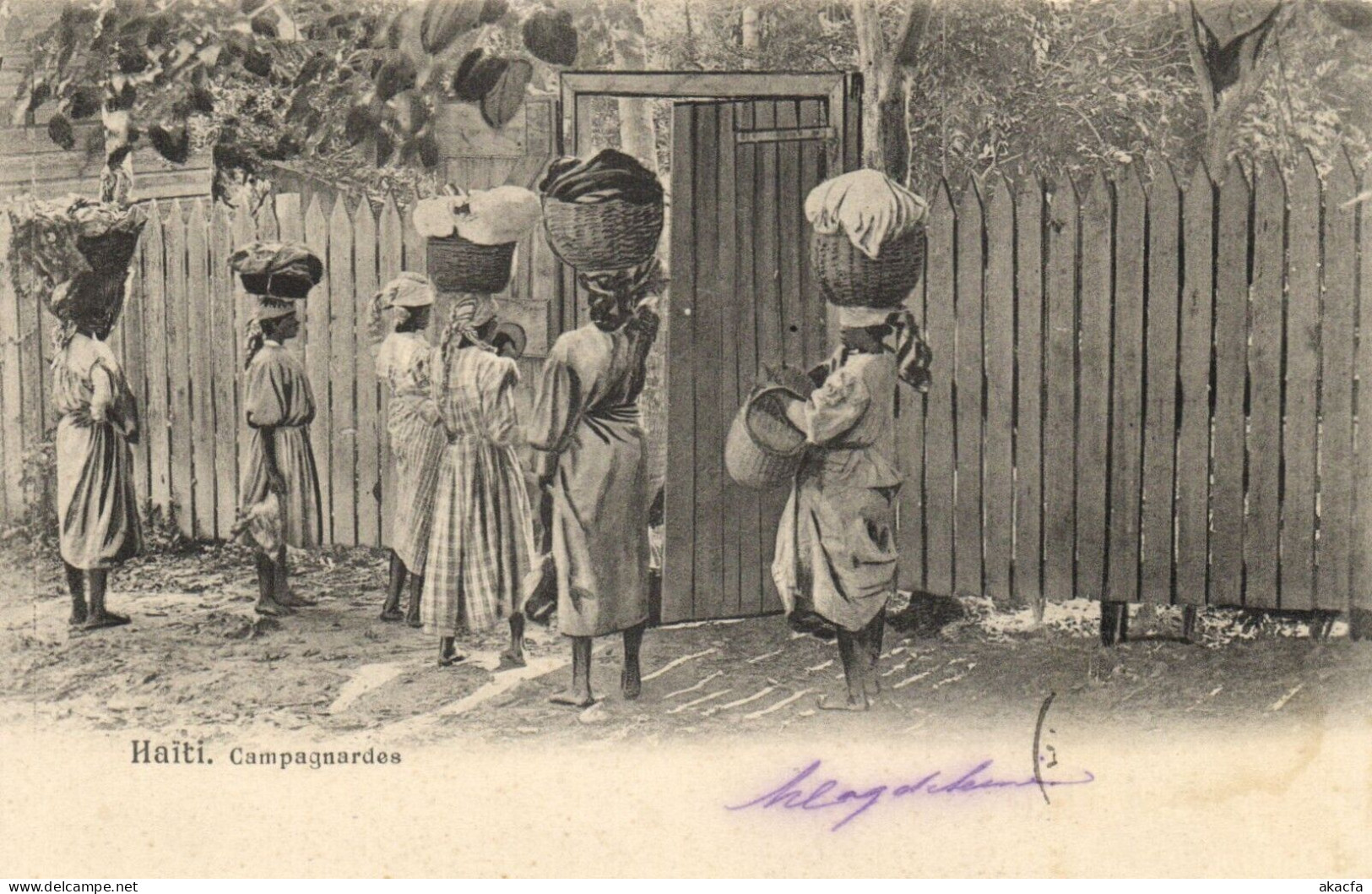 PC HAITI CARIBBEAN CAMPAGNARDES TYPES Vintage Postcard (b52111) - Haiti