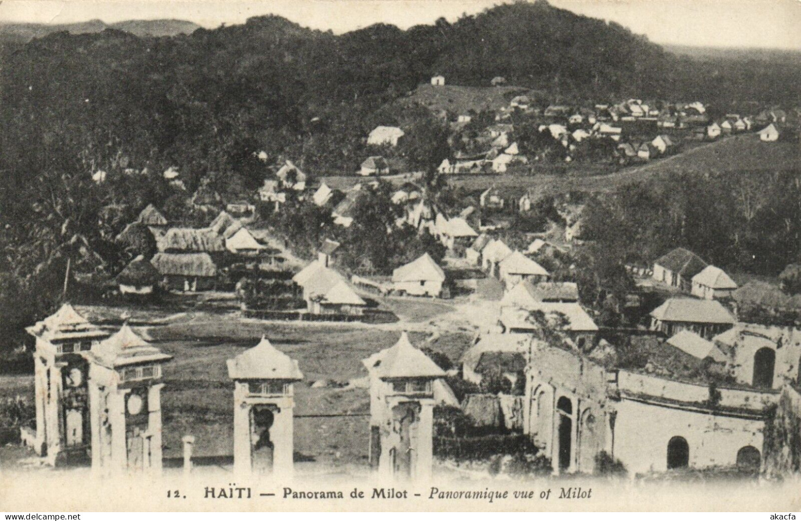 PC HAITI CARIBBEAN MILOT PANORAMA Vintage Postcard (b52104) - Haïti