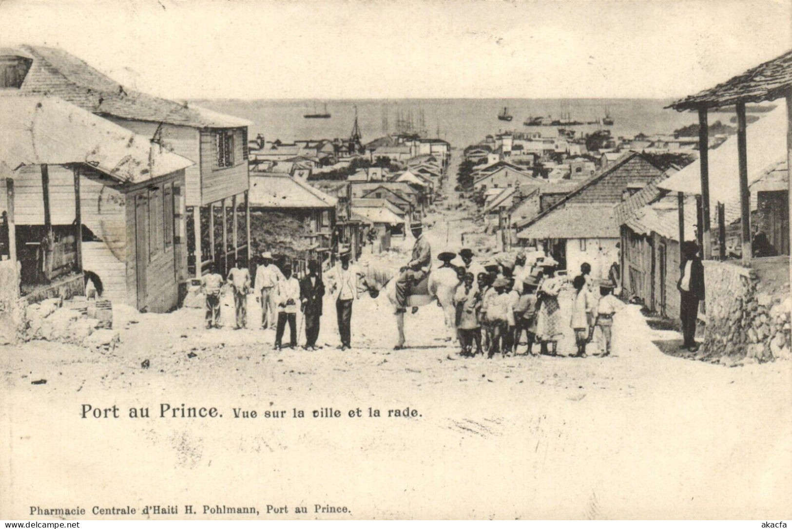 PC HAITI PORT-au-PRINCE VUE SUR LA VILLE ET LA RADE Vintage Pc. (b52096) - Haïti