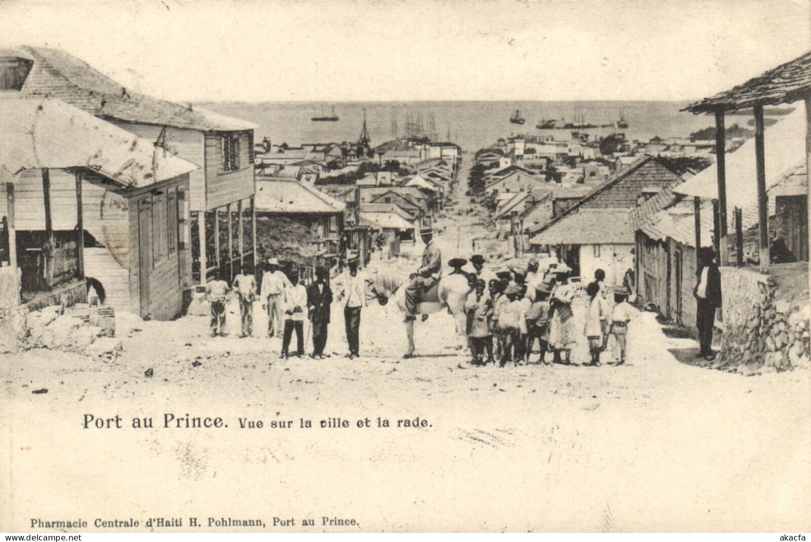 PC HAITI PORT-au-PRINCE VUE SUR LA VILLE ET LA RADE Vintage Pc. (b52096) - Haiti