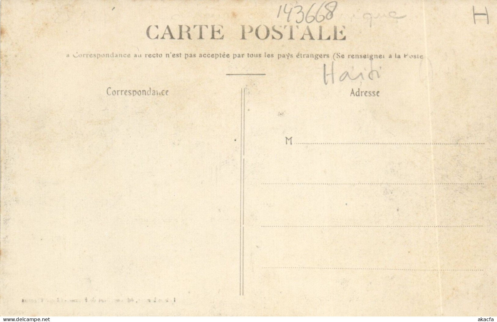 PC HAITI CARIBBEAN PORT-au-PRINCE PLACE DU MARCHE Vintage Postcard (b52093) - Haiti