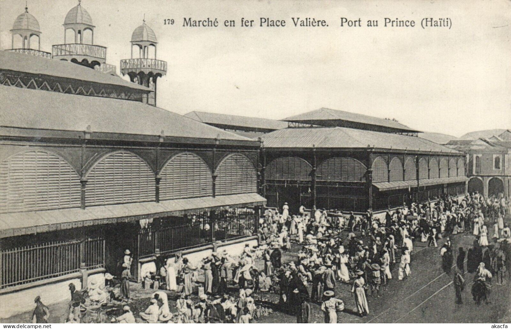 PC HAITI PORT-au-PRINCE MARCHE EN FER PLACE VALIERE Vintage Pc (b52083) - Haiti