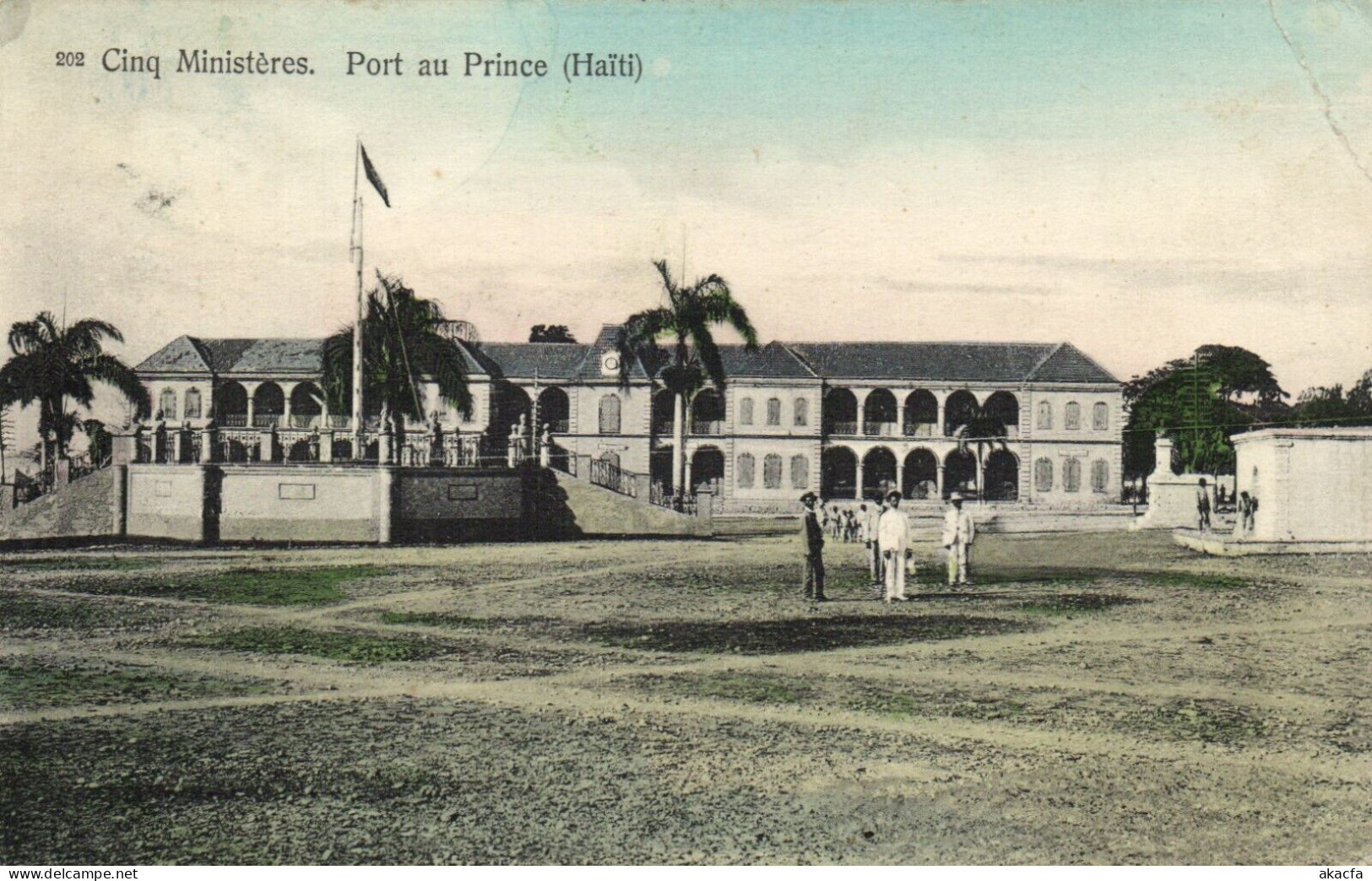 PC HAITI CARIBBEAN PORT-au-PRINCE CINQ MINISTERES Vintage Postcard (b52074) - Haïti