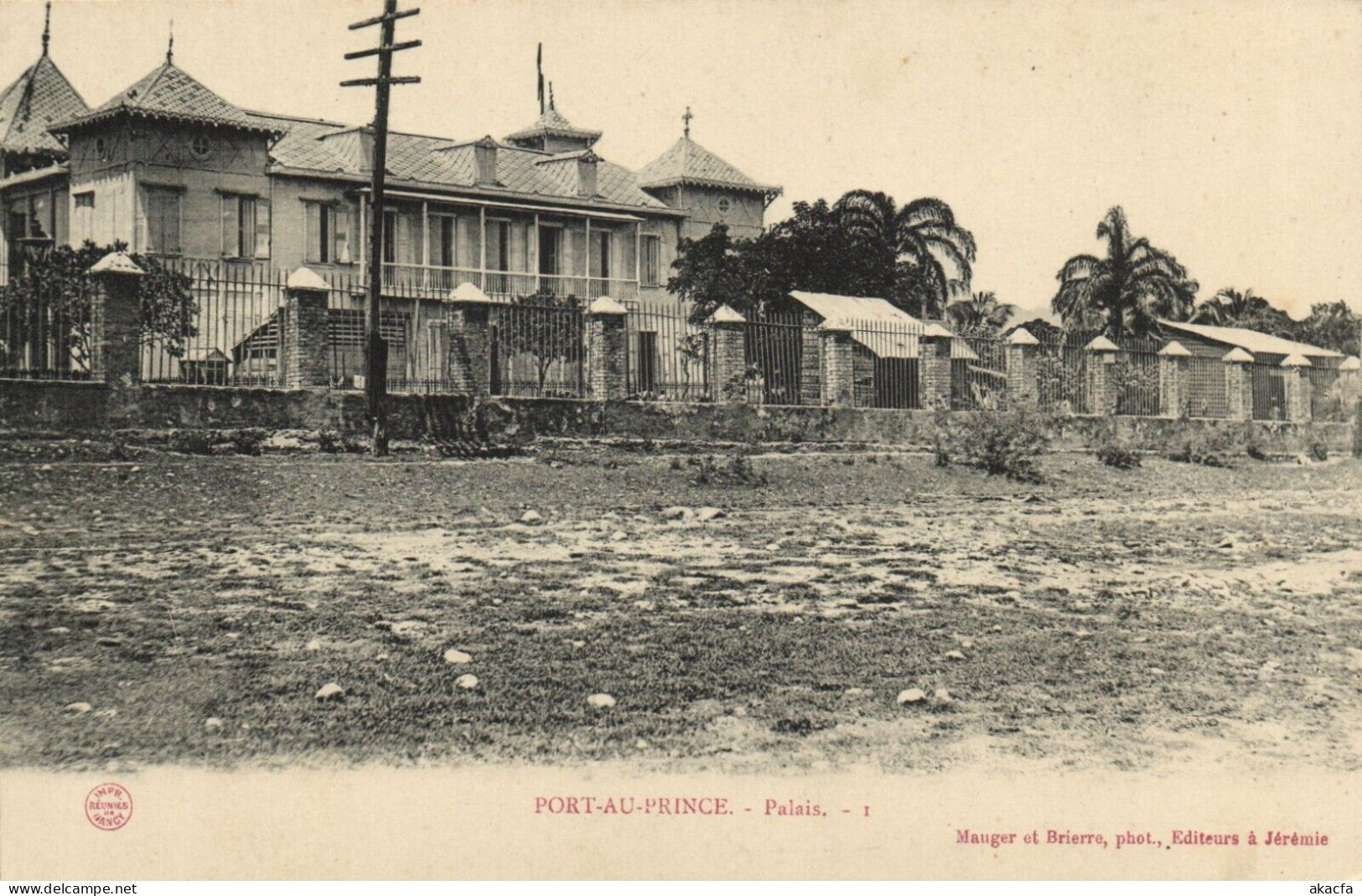 PC HAITI CARIBBEAN PORT-au-PRINCE PALACE Vintage Postcard (b52075) - Haïti