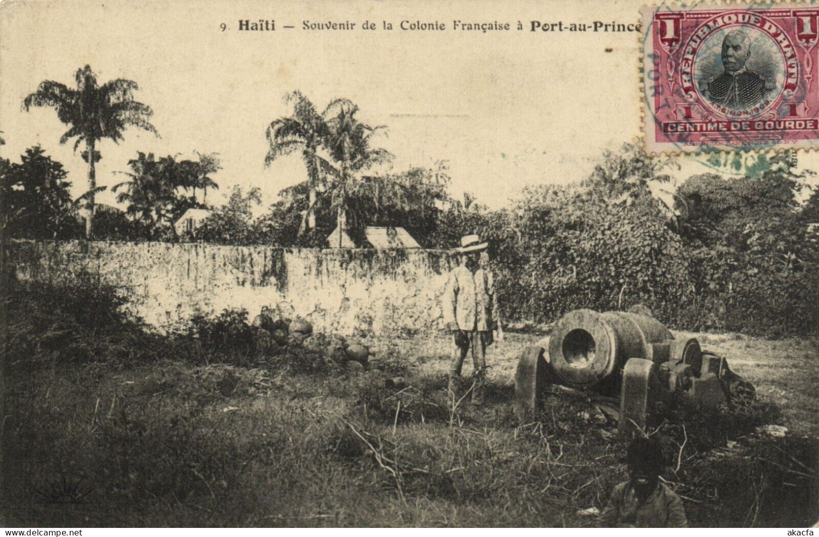 PC HAITI CARIBBEAN PORT-au-PRINCE COLONIE FRANCAISE Vintage Postcard (b52068) - Haïti