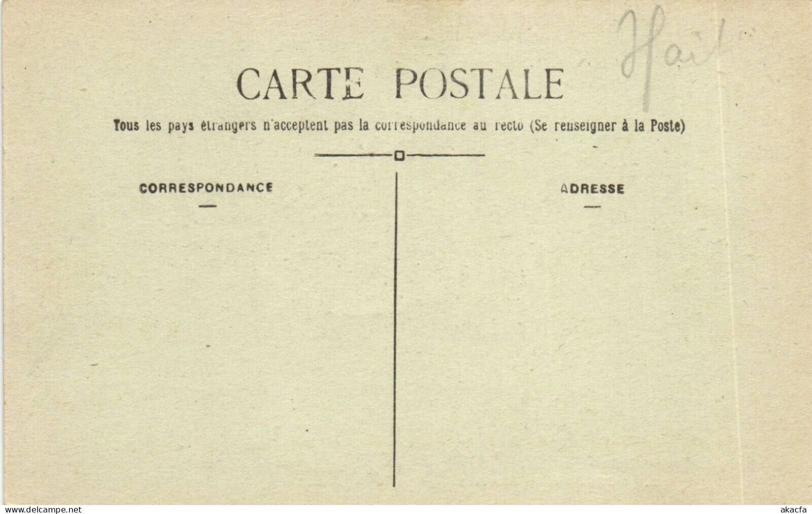 PC HAITI CARIBBEAN PORT-au-PRINCE TYPE DE PAYSANNE Vintage Postcard (b52060) - Haiti