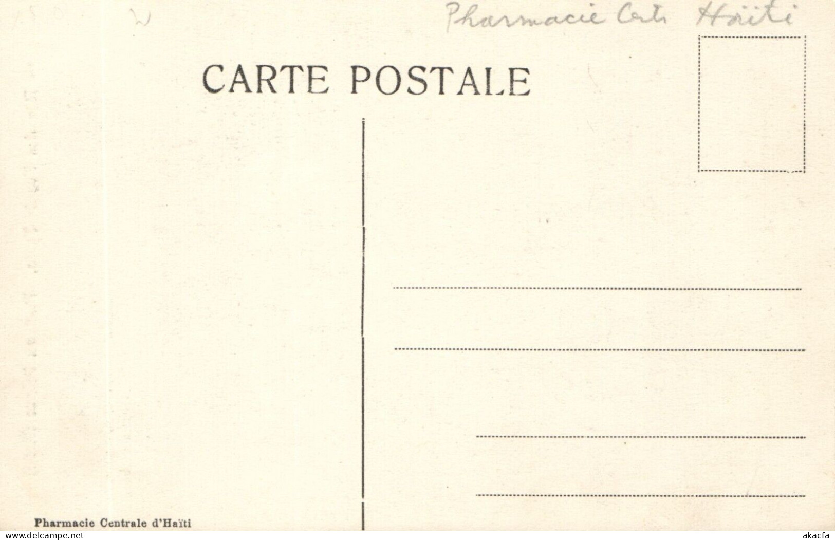 PC HAITI CARIBBEAN PORT-au-PRINCE RUE DES FRONTS FORTS Vintage Postcard (b52061) - Haïti
