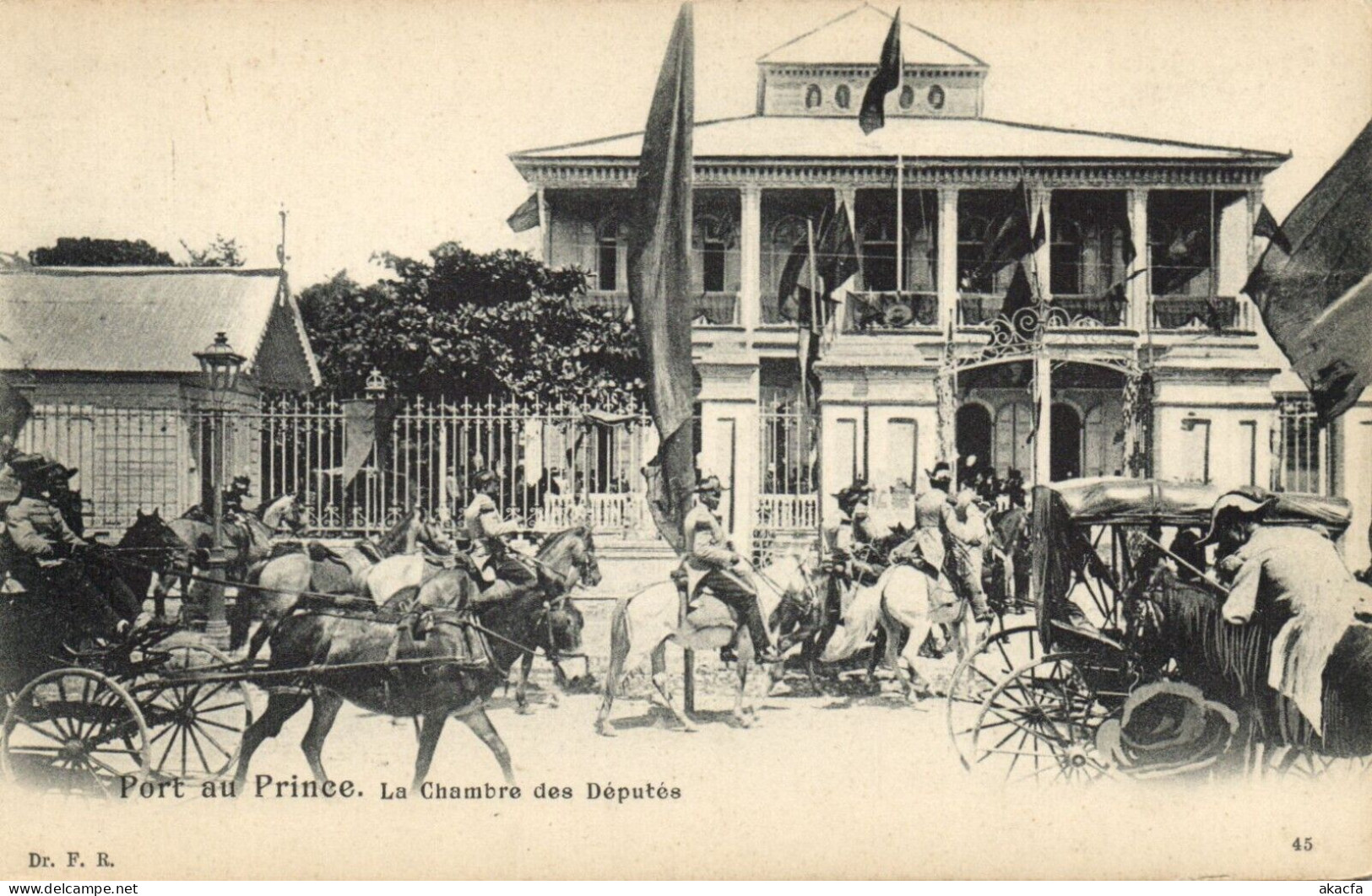 PC HAITI CARIBBEAN PORT-au-PRINCE CHAMBRE DES DEPUTES Vintage Postcard (b52062) - Haïti