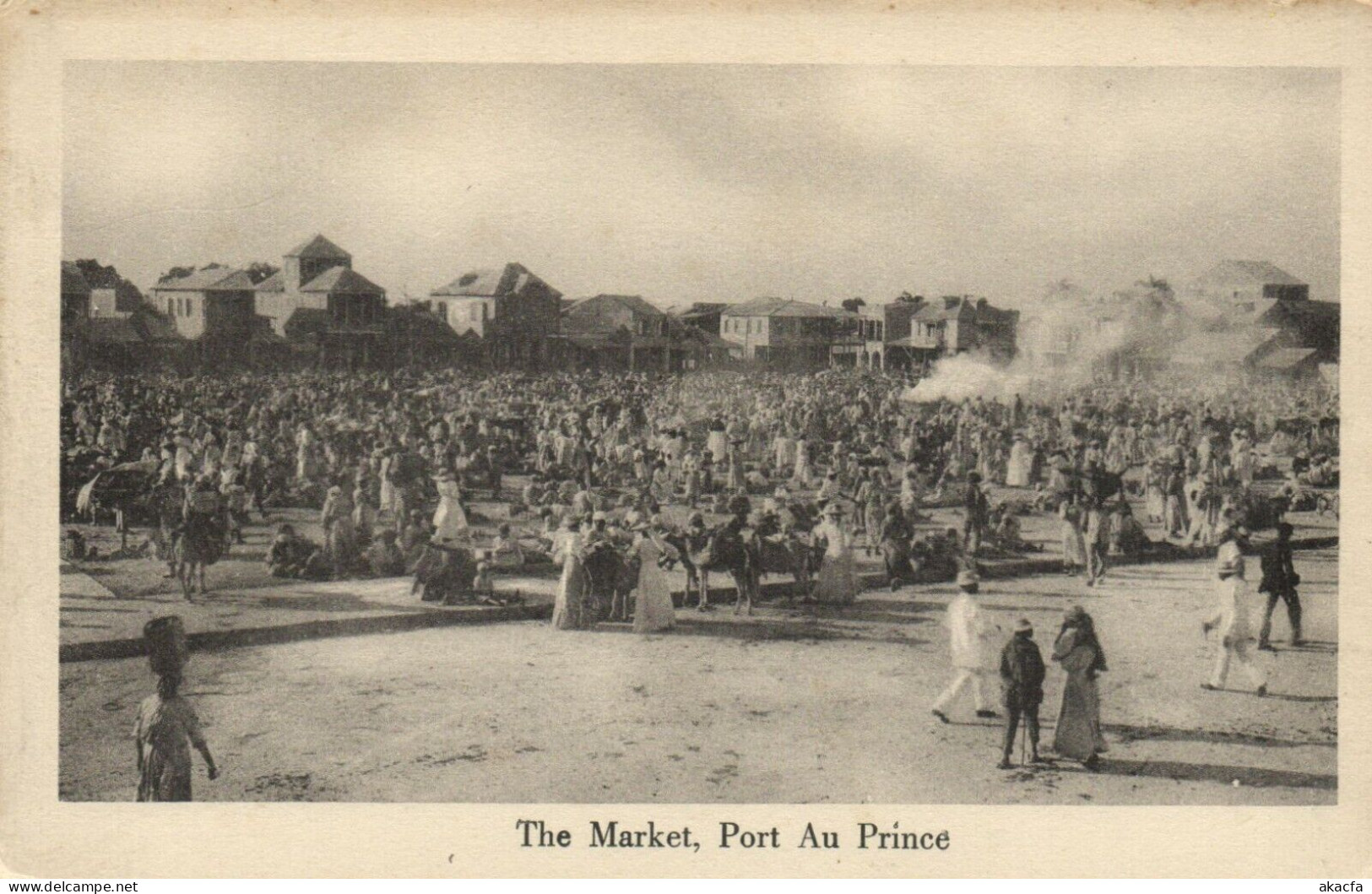 PC HAITI CARIBBEAN PORT- Au-PRINCE THE MARKET Vintage Postcard (b52057) - Haiti