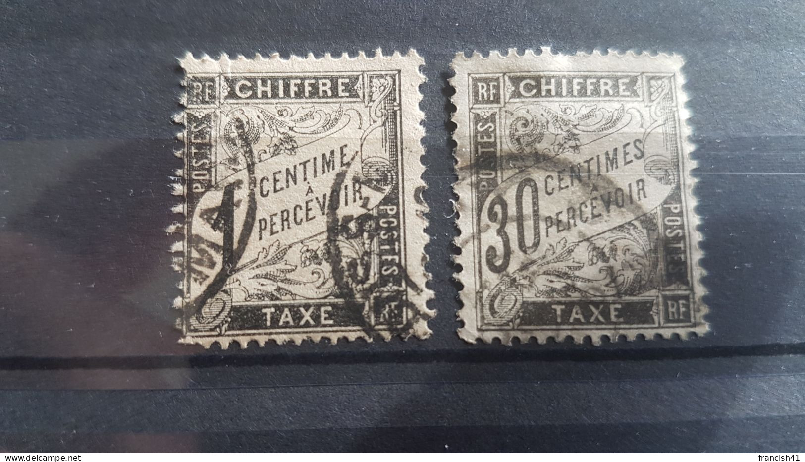 LOT 2 TIMBRES TAXE ANCIENS DUVAL - 1944-45 Marianne (Dulac)