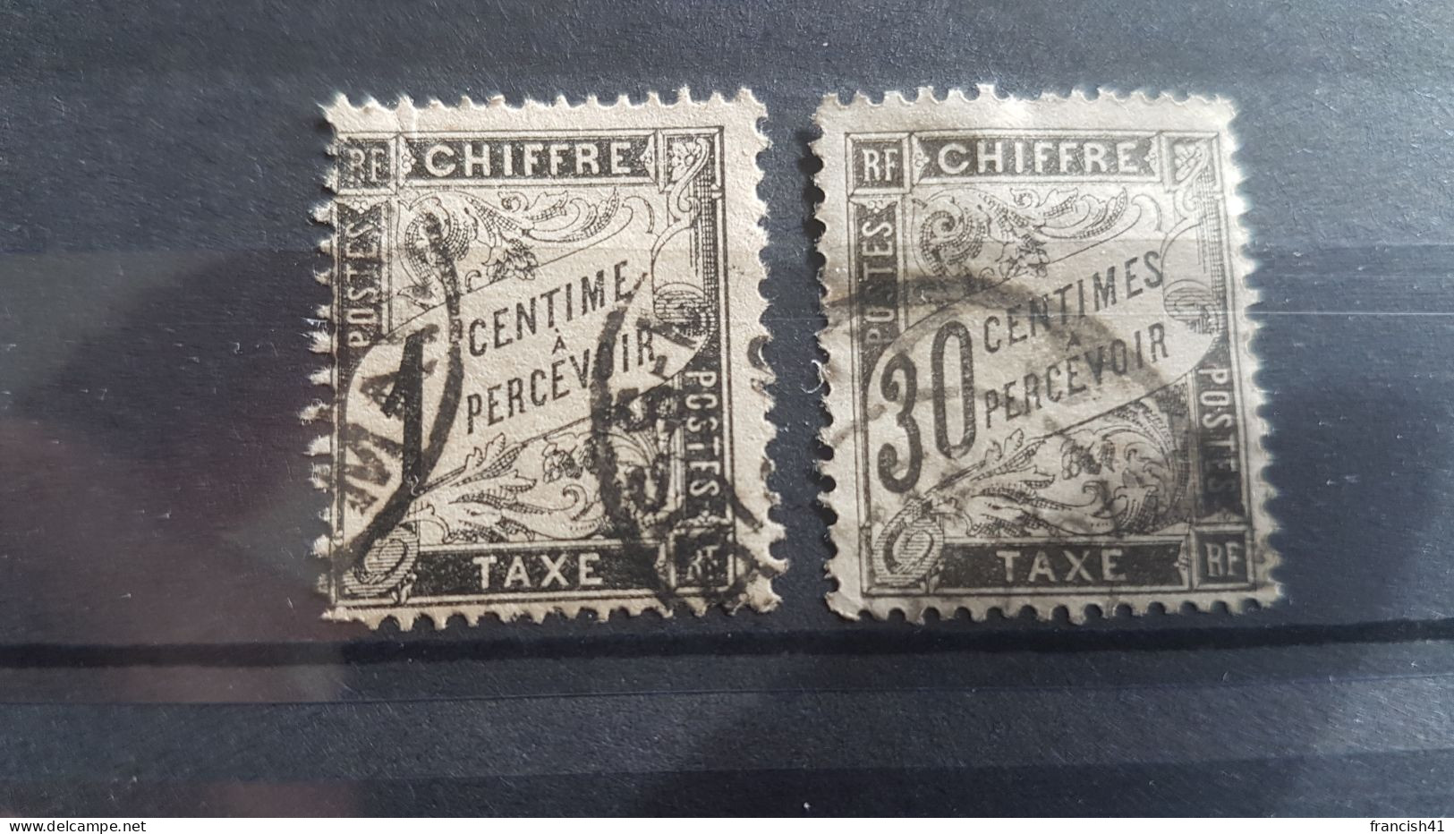 LOT 2 TIMBRES TAXE ANCIENS DUVAL - 1944-45 Marianne De Dulac