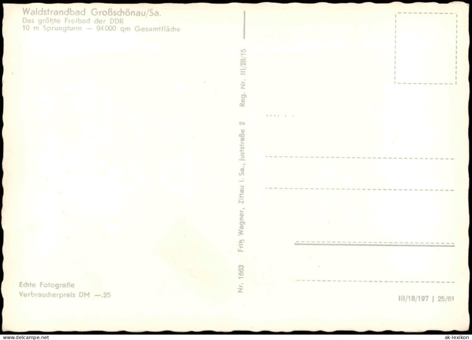 Ansichtskarte Großschönau (Sachsen) Waldstrandbad Zur DDR-Zeit 1961 - Grossschoenau (Sachsen)