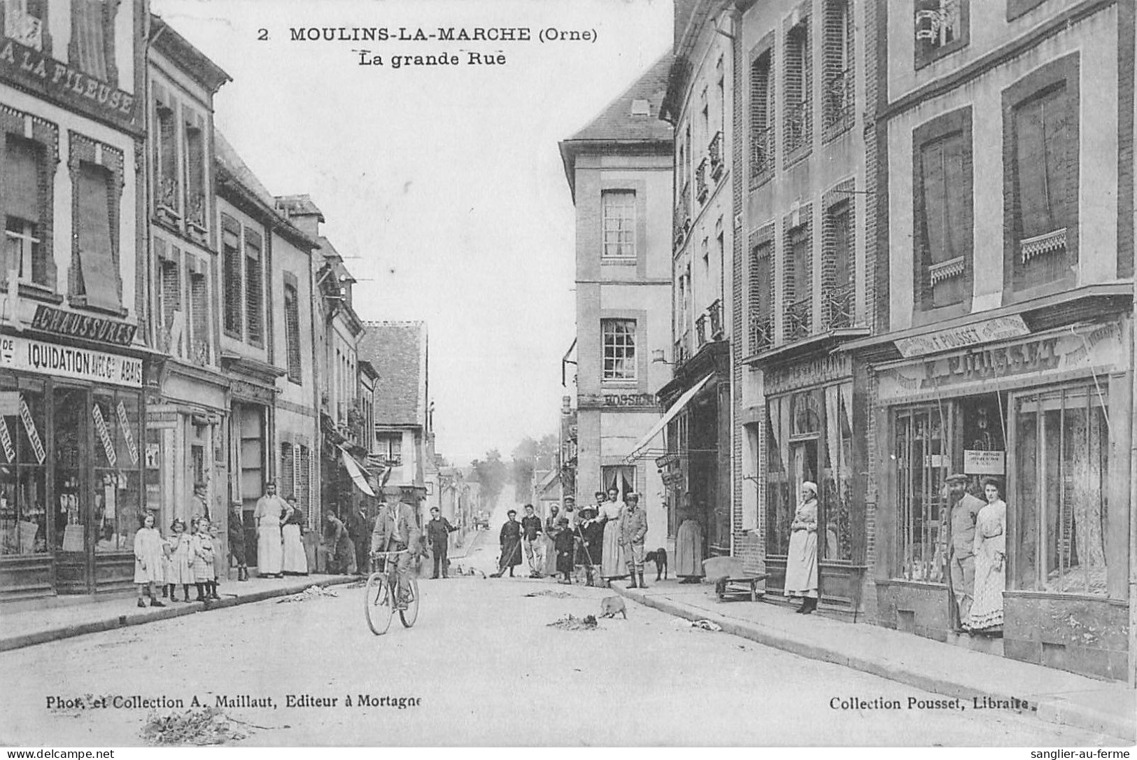 CPA 61 MOULINS LA MARCHE / LA GRANDE RUE - Altri & Non Classificati