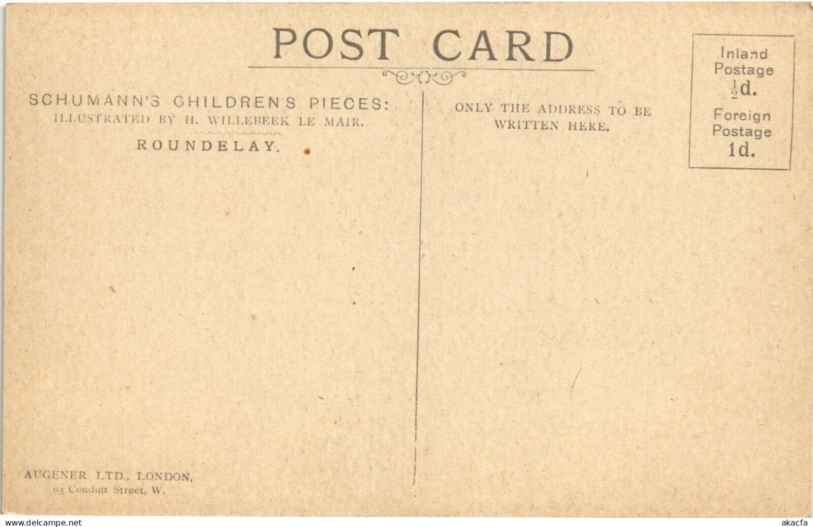 PC WILLEBEEK LE MAIR ARTIST SIGNED ROUNDELAY, Vintage Postcard (b52494) - Le Mair