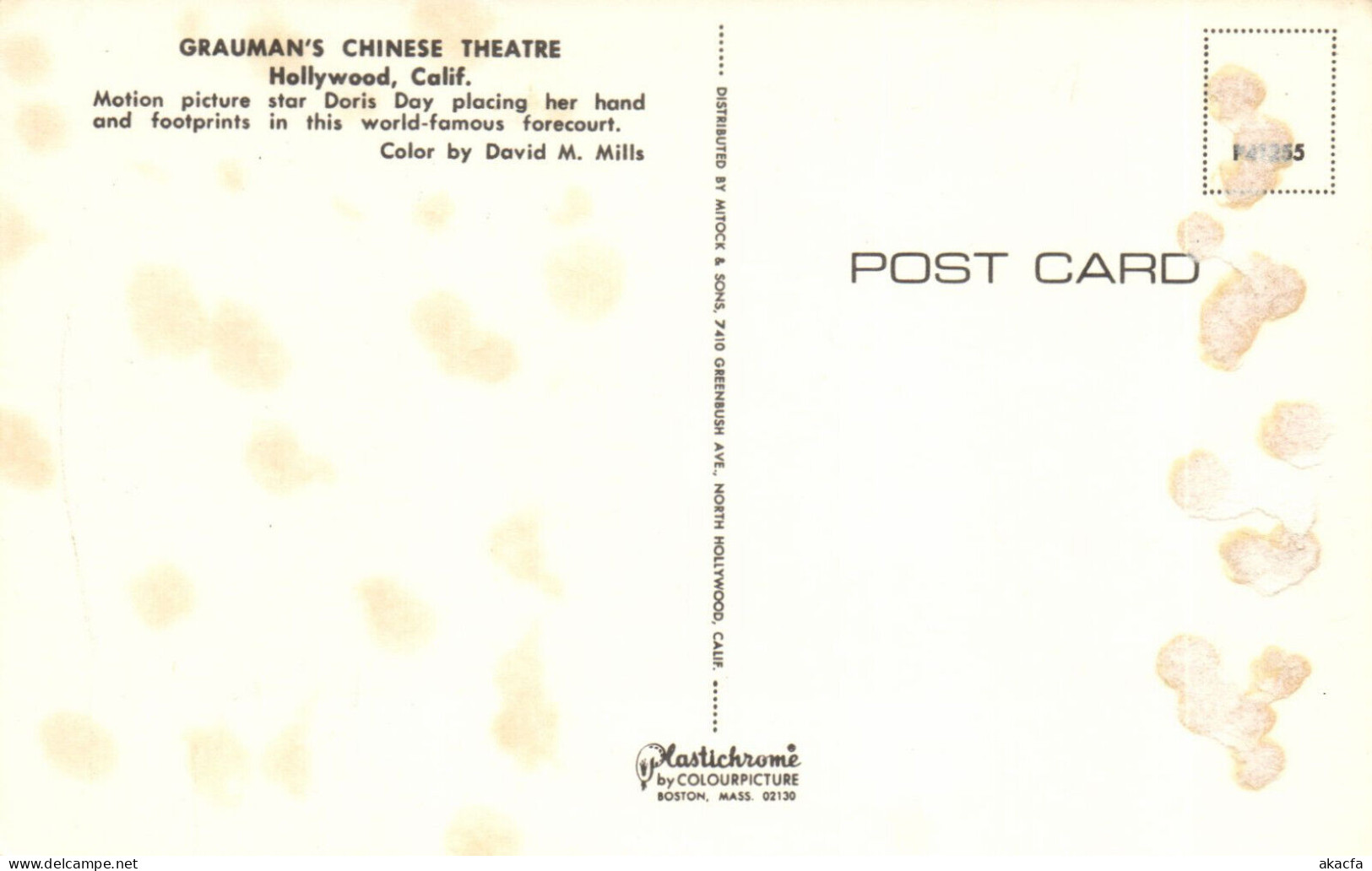 PC US, GRAUMAN'S CHINESE THEATRE, HOLLYWOOD, CA, MODERN Postcard (b52402) - Los Angeles