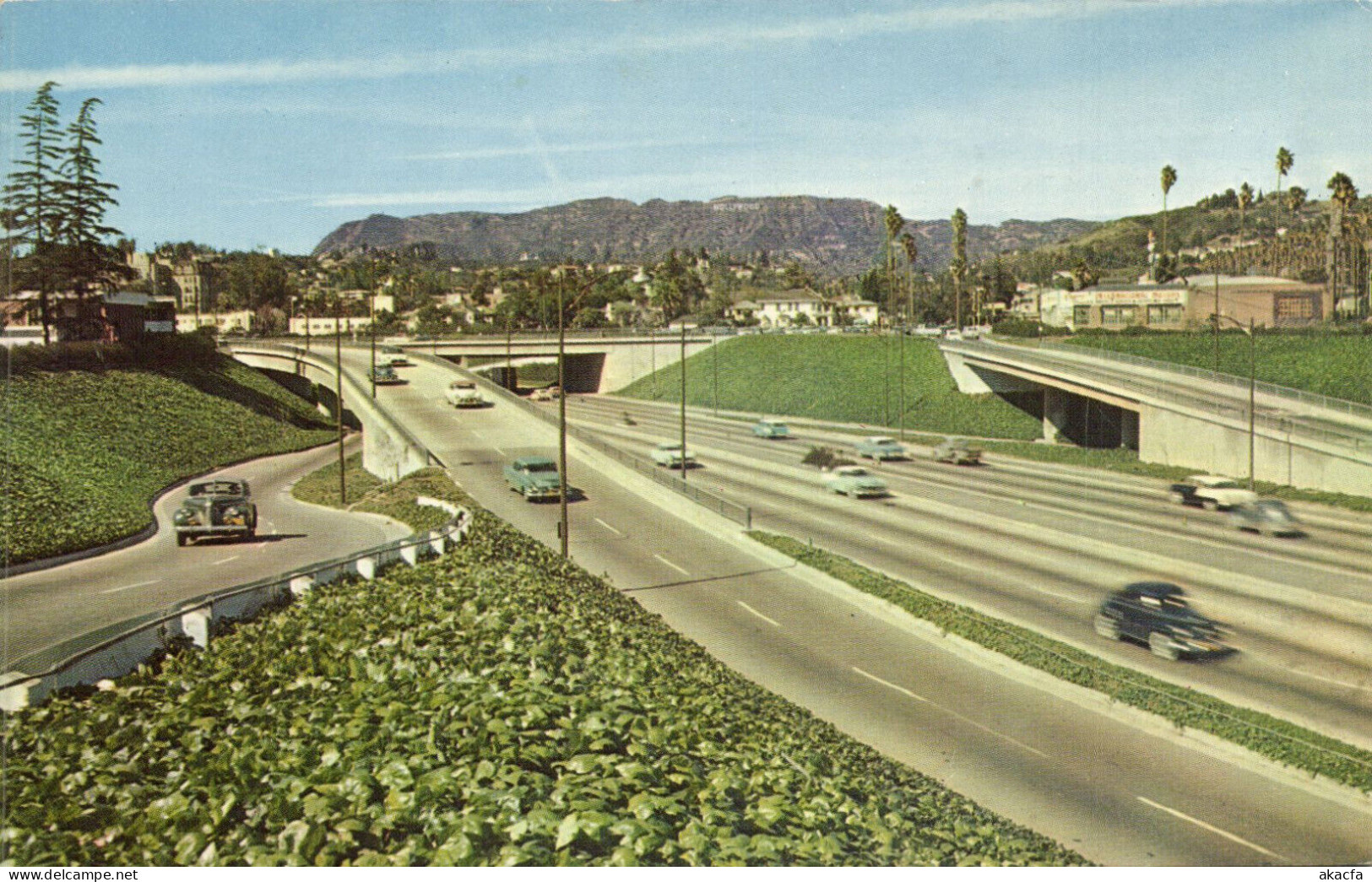 PC US, HOLLYWOOD FREEWAY, HOLLYWOOD, CALIFORNIA, MODERN Postcard (b52384) - Los Angeles