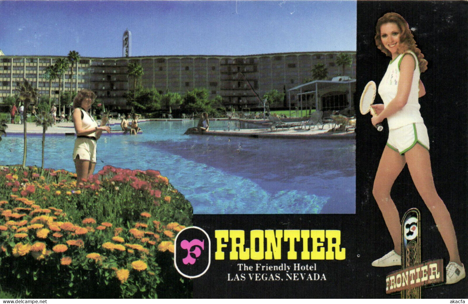 PC US, FRONTIER HOTEL, LAS VEGAS, NEVADA, MODERN Postcard (b52375) - Las Vegas