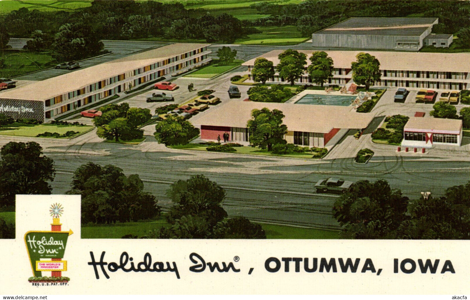 PC US, HOLIDAY INN, OTTUMWA, IOWA, MODERN Postcard (b52346) - Otros & Sin Clasificación