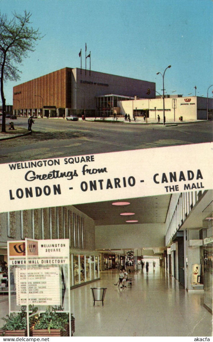 PC CANADA, WELLINGTON SQUARE, LONDON, ONTARIO, MODERN Postcard (b52336) - London