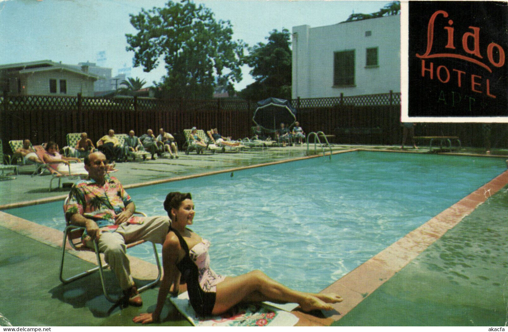 PC US, THE LIDO HOTEL, YUCCA, HOLLYWOOD, CA, MODERN Postcard (b52326) - Los Angeles