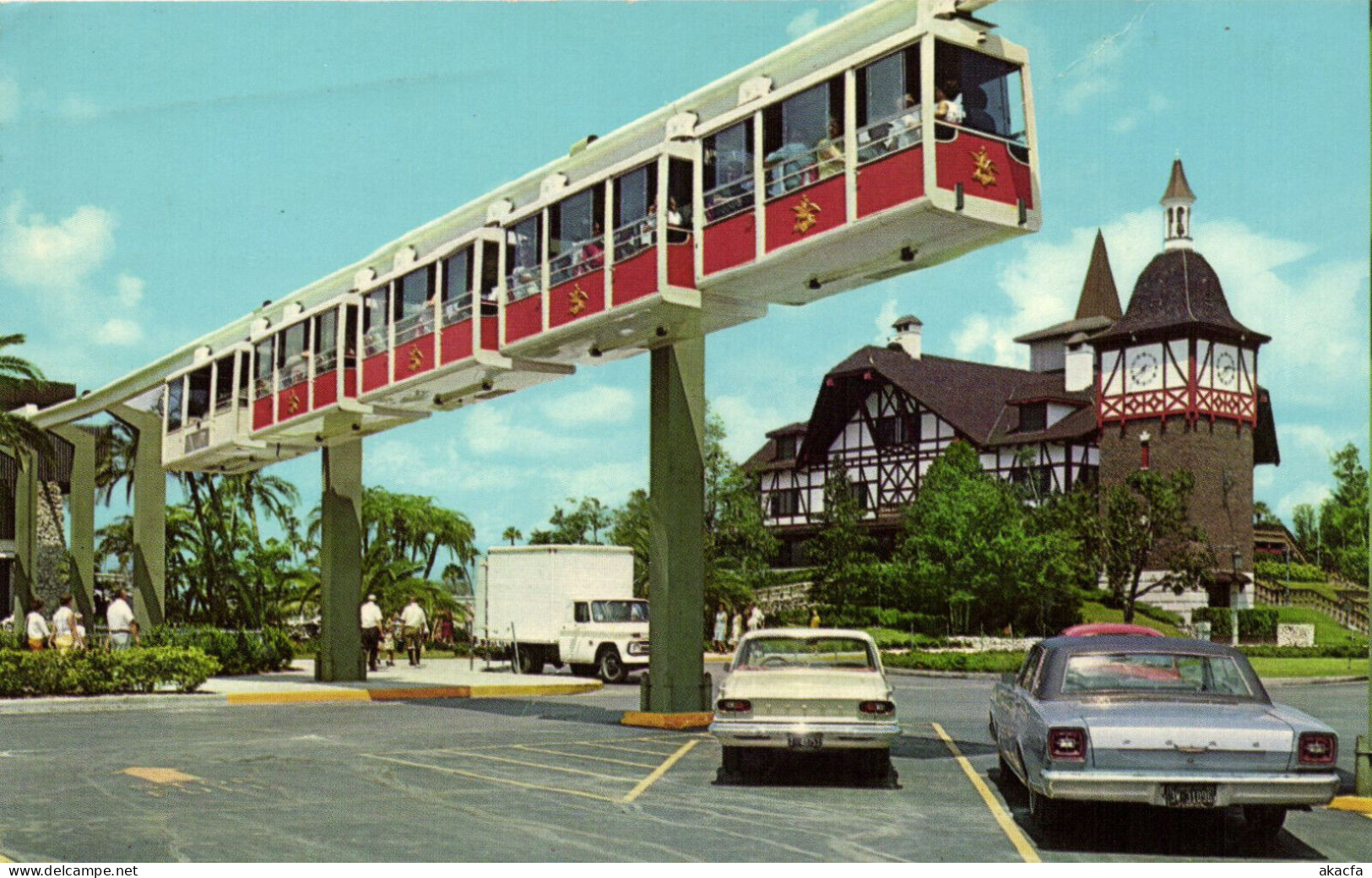 PC US, MONORAIL STATION, BUSCH GARDENS, TAMPA, FL, MODERN Postcard (b52310) - Tampa