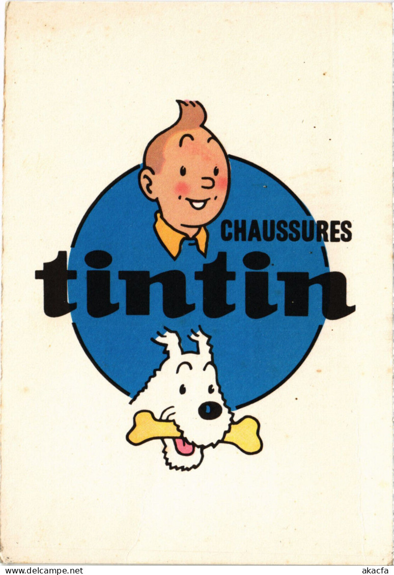 PC TINTIN CHAUSSURES CARTOON Vintage Postcard (b52291) - TV Series