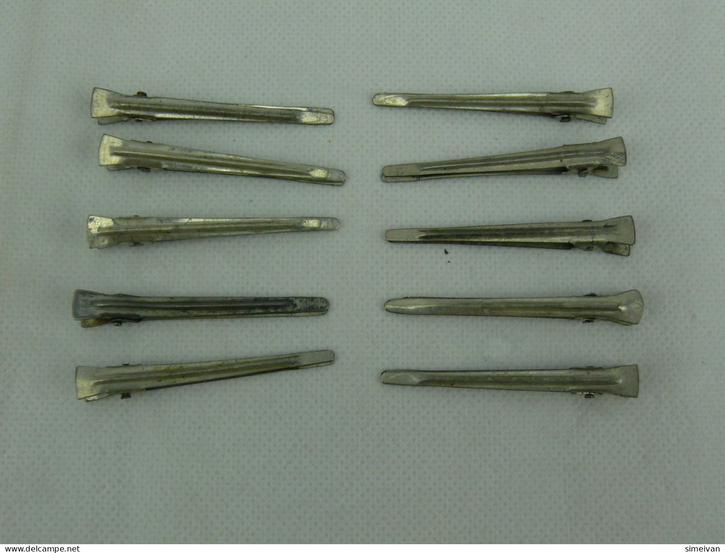Vintage Set Of Ten Barrette Hair Clip Stick Hairpin Hair Accessories #2329 - Altri & Non Classificati