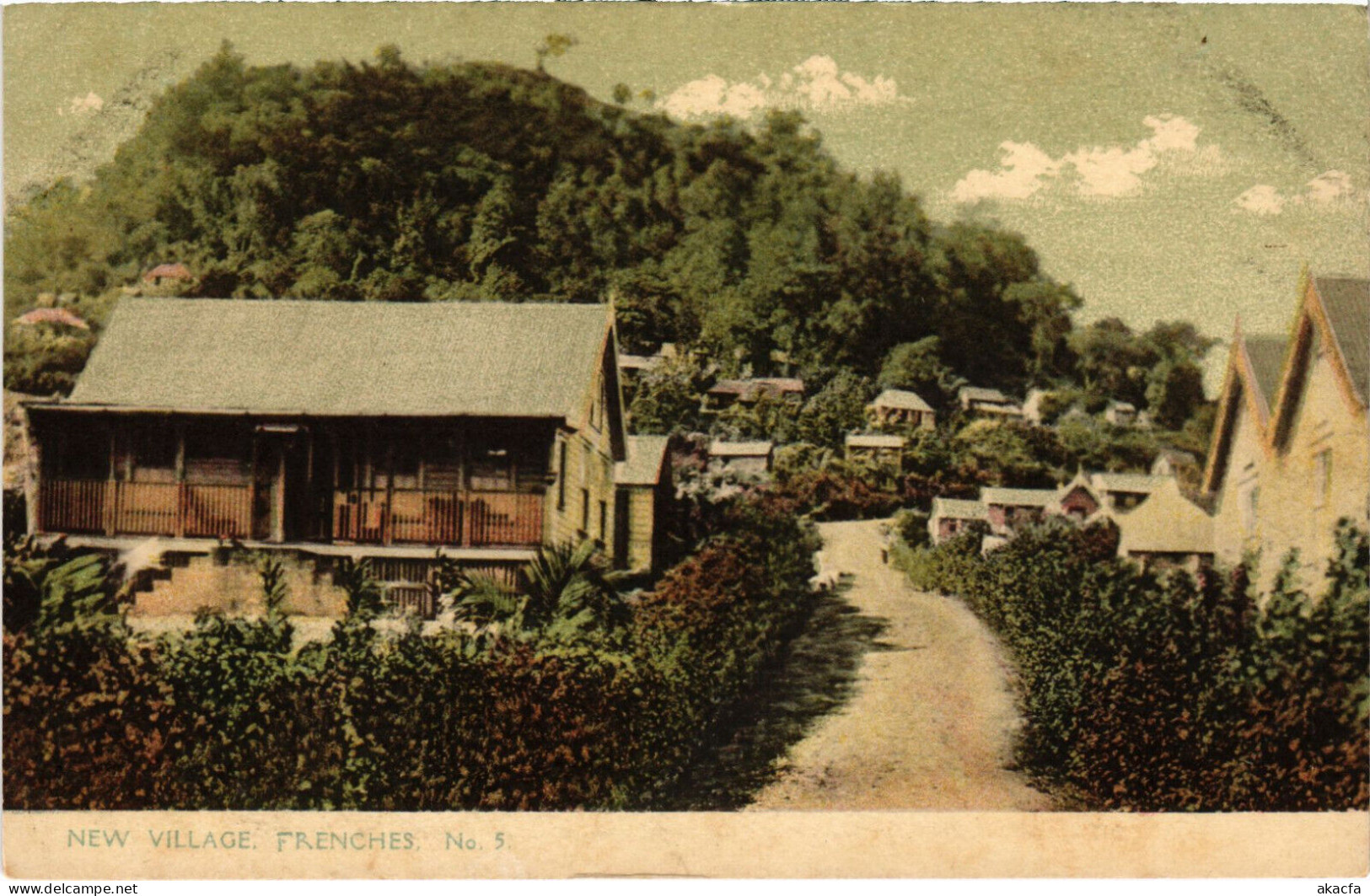 PC VIRGIN ISLANDS NEW VILLAGE FRENCHES Vintage Postcard (b52257) - Isole Vergine Britanniche