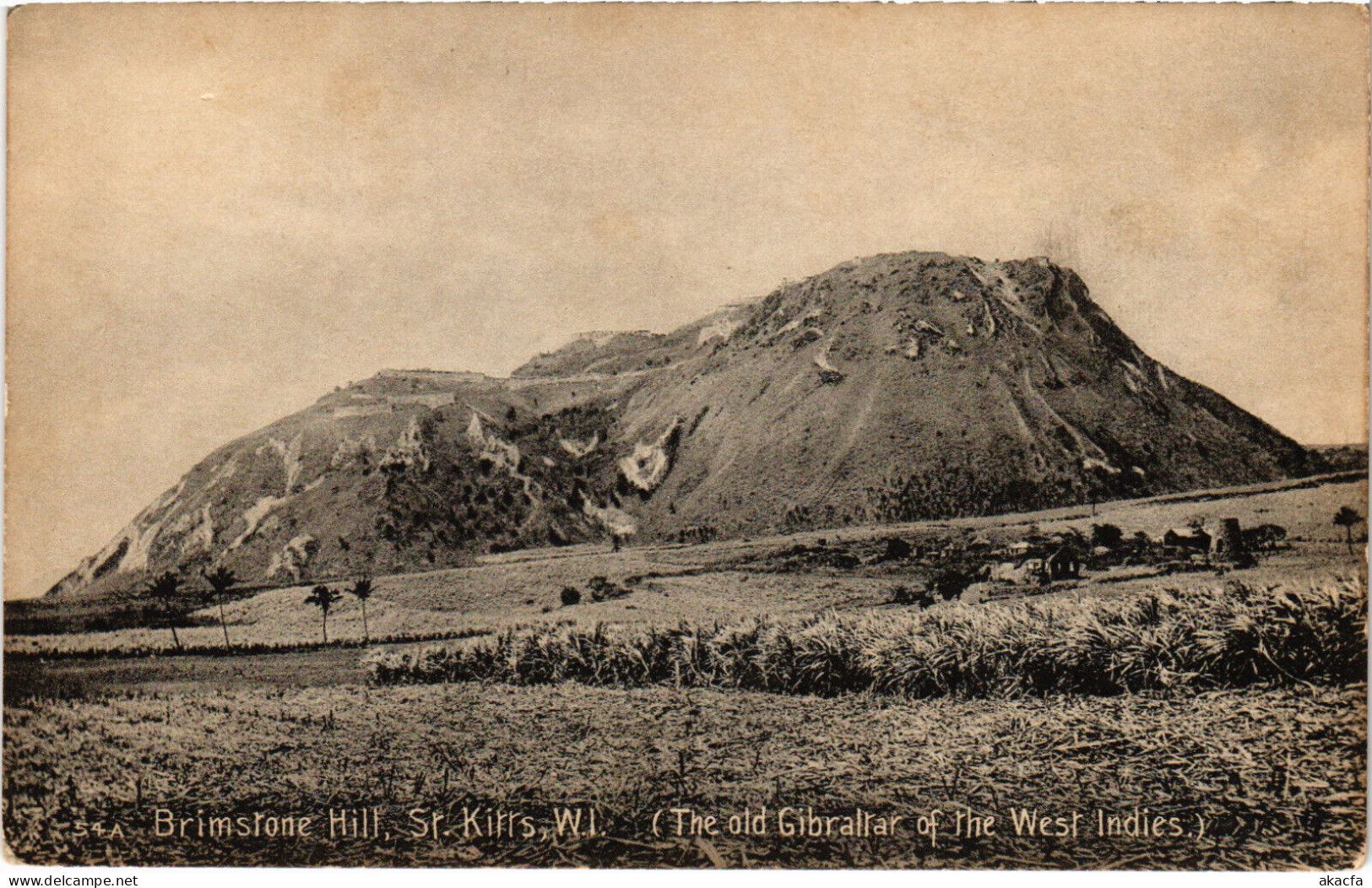 PC VIRGIN ISLANDS ST. KITTS BRIMSTONE HILL Vintage Postcard (b52254) - Britse Maagdeneilanden