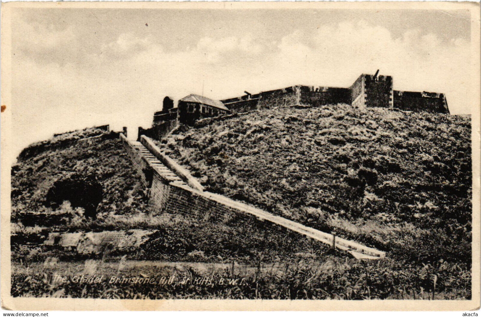 PC VIRGIN ISLANDS ST. KITTS BRIMSTONE HILL THE CITADEL Vintage Postcard (b52251) - Britse Maagdeneilanden