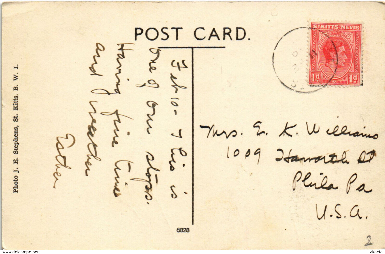 PC VIRGIN ISLANDS ST. KITTS BRIMSTONE HILL THE CITADEL Vintage Postcard (b52251) - Britse Maagdeneilanden
