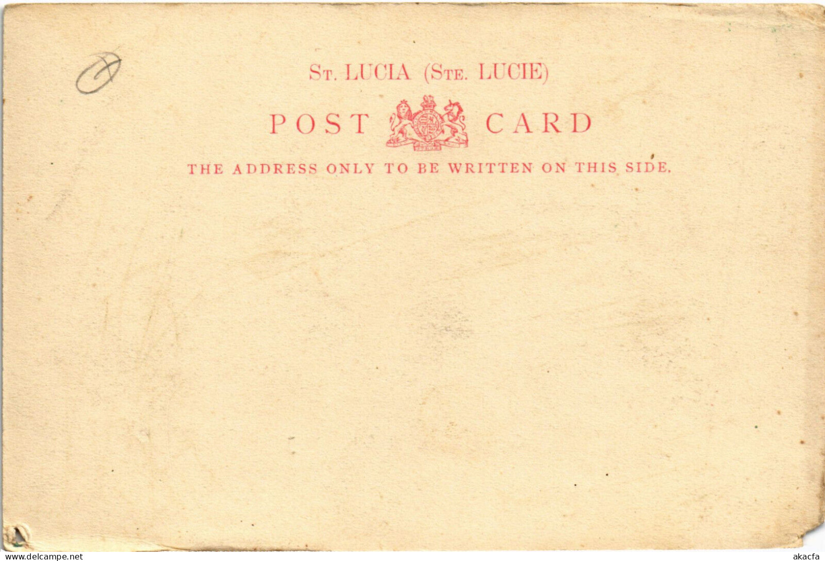 PC VIRGIN ISLANDS ST. LUCIA CASTRIES TOWN Vintage Postcard (b52248) - Virgin Islands, British