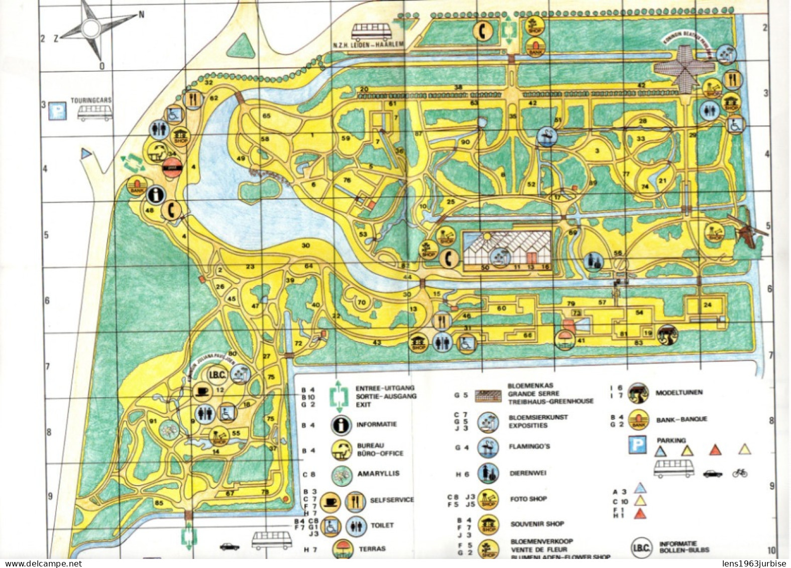 Keukenhof - Lisse , Holland ,( 1989 ) +2 Autocollants +1 Plan + 2 Dépliants Publicitaires - Sachbücher