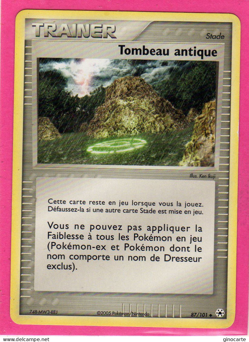 Carte Pokemon 2005 Ex Legende Oubliée 87/101 Tombeau Antique Bon Etat - Ex