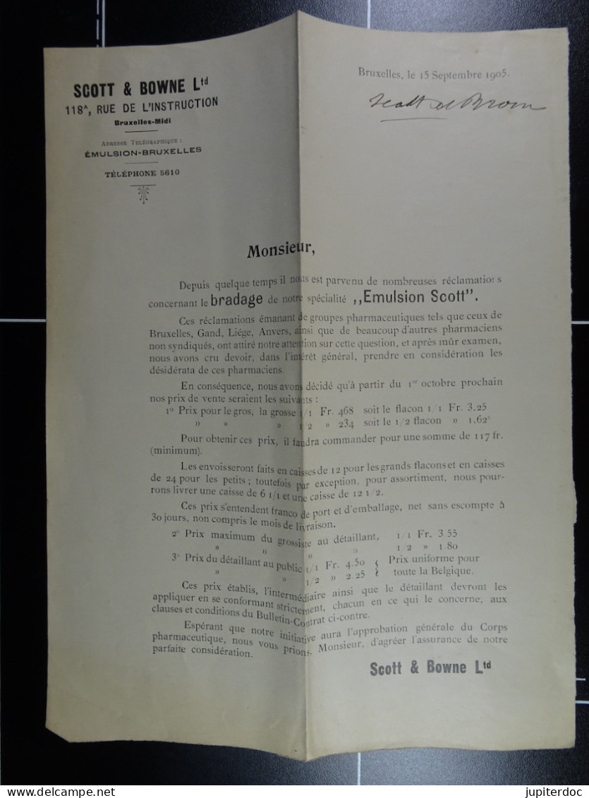 Scott & Bowne Ltd Bruxelles-Midi 1905 /27/ - Drogerie & Parfümerie