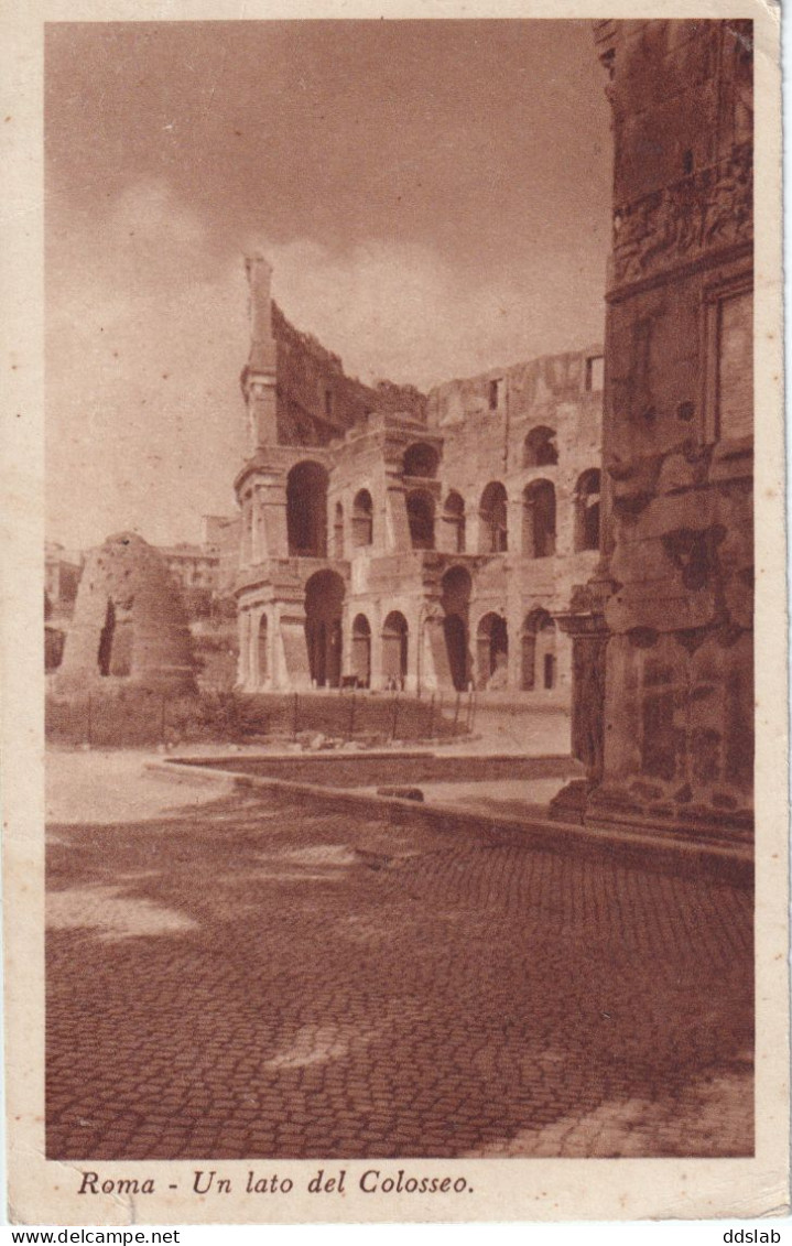 26/9/1938 - Roma, Un Lato Del Colosseo - Affr. Per Benevento Con 20c Bimillenario Augusto (Uni 418) - Annullo Targhetta - Colisée