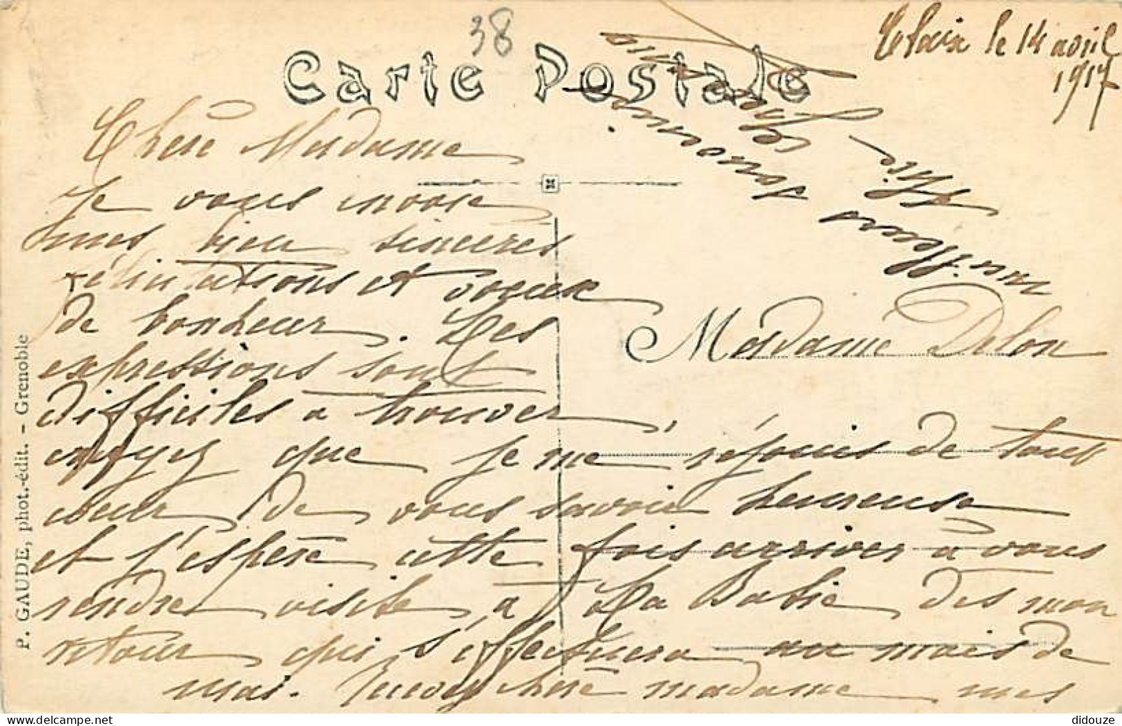 38 - Claix - Vue Générale Et Le Rocher De Comboire - Au Fond Le Massif De La Chartreuse - Correspondance - Voyagée En 19 - Claix