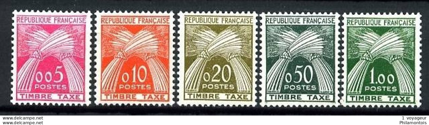 Taxe 90 / 94 - Gerbes NF - Complet 5 Valeurs - Neufs N** - Très Beaux - 1960-.... Nuovi