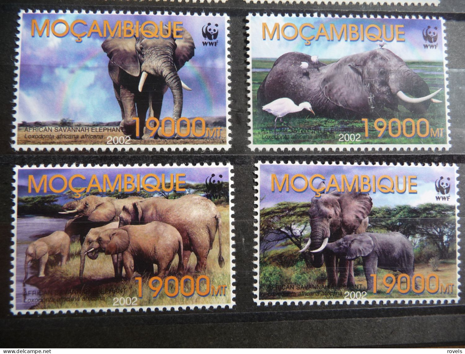 (8) MOCAMBIQUE 4v MNH 2002 ELEPHANT. WWF - Mosambik