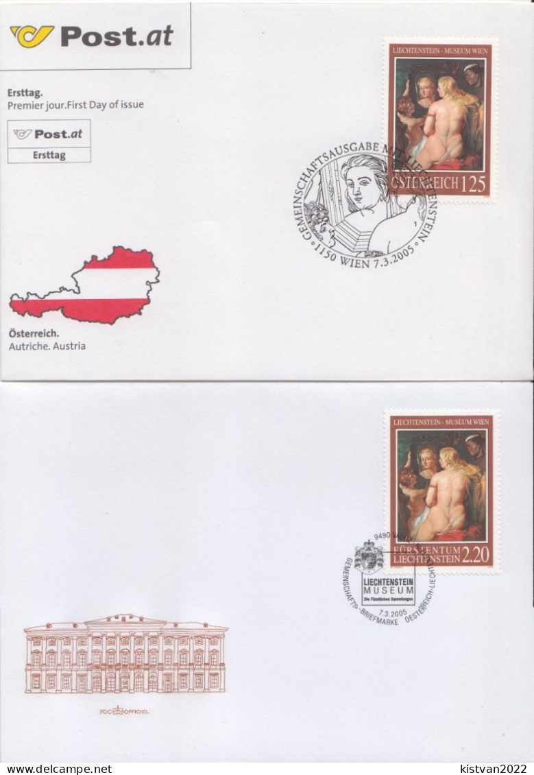 Austria Liechtenstein Joint Issues On 3 FDCs - Otros & Sin Clasificación