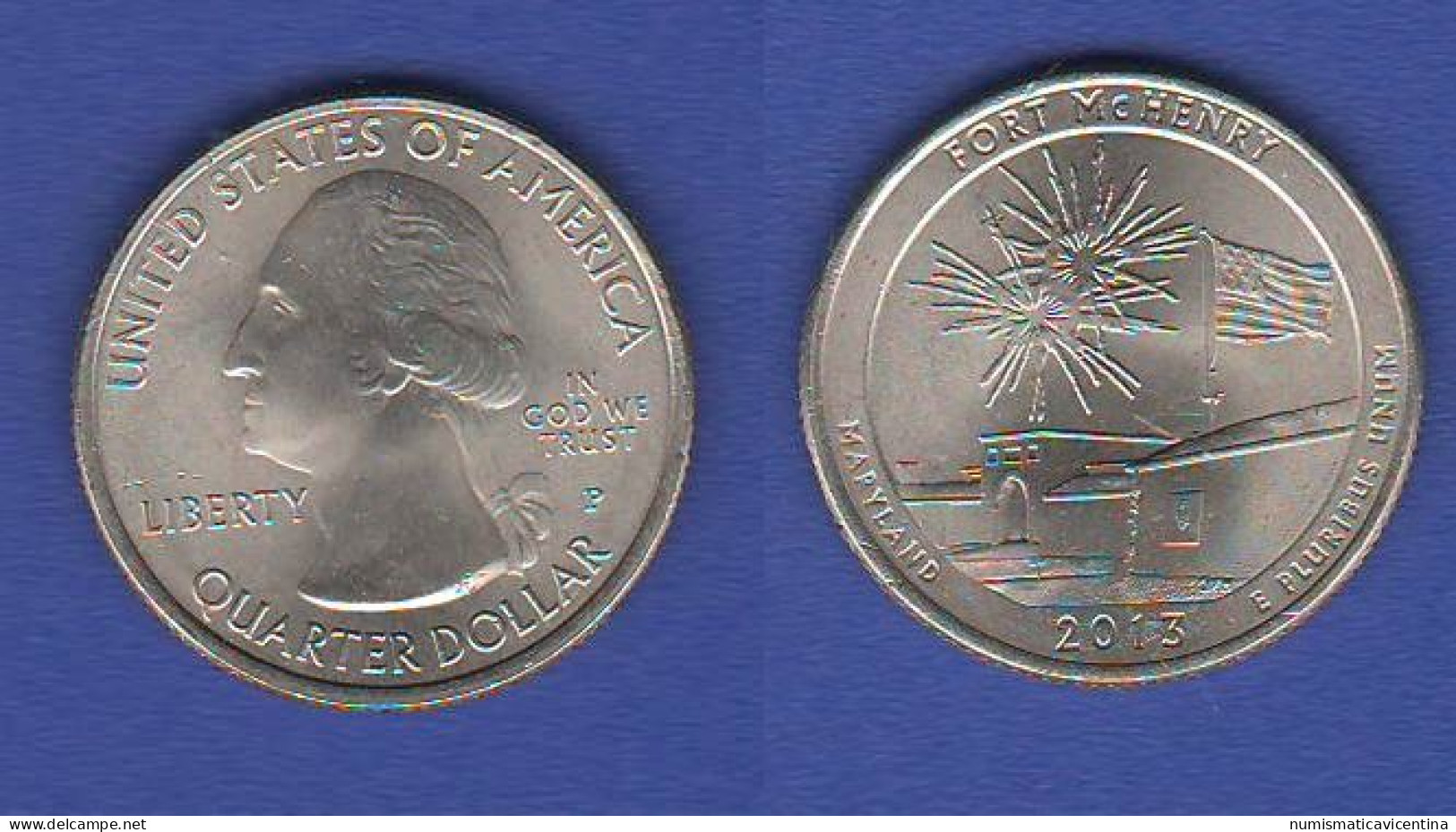 America 1/4 $ Quarters Dollar 2013 Fort Mc Henry Mint P USA - 2010-...: National Parks