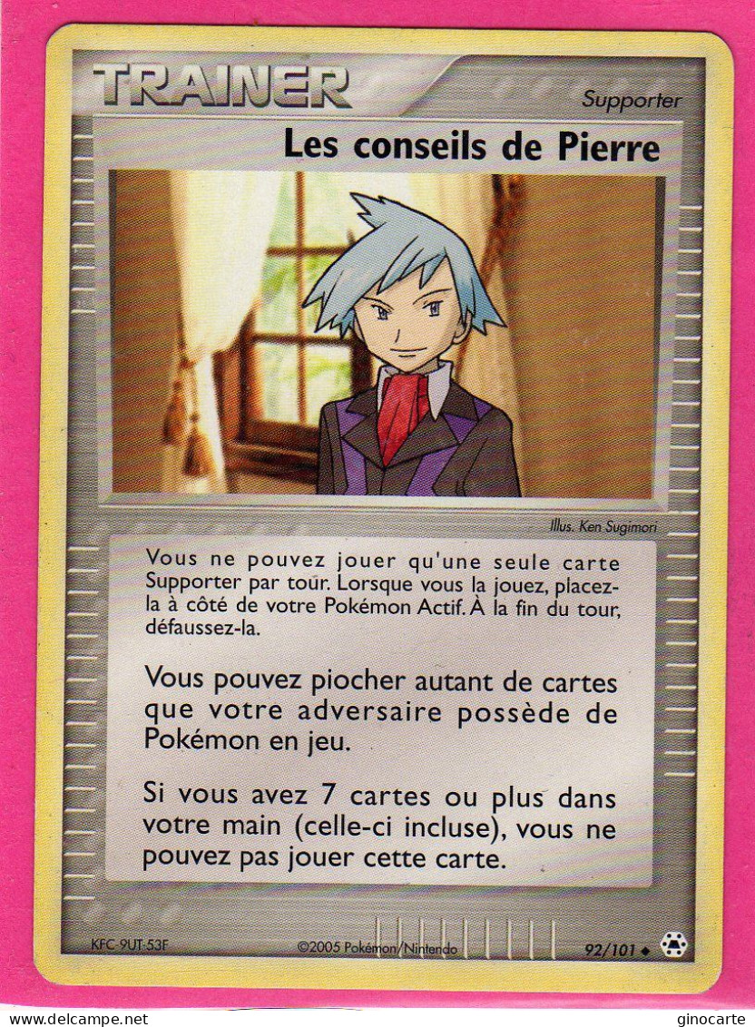 Carte Pokemon 2005 Ex Legende Oubliée 92/101 Les Conseils De Pierre Occasion - Ex